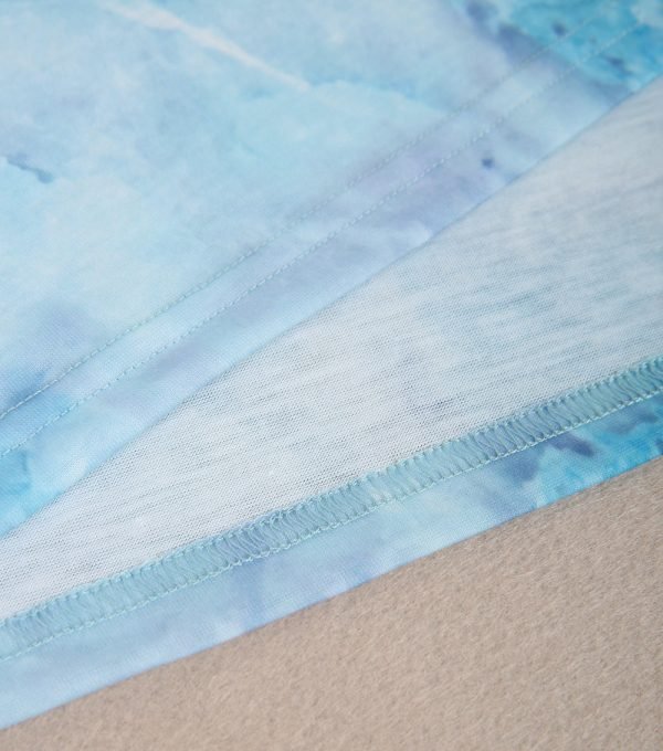 Ocean Dream Blue Marble Print Top