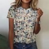 Attractive Print Short Sleeve Top