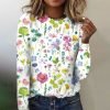 Romantic Round Neck Long Sleeve Top